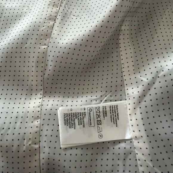 Vintage H & M Gray Women's Blazer - polka dot interior lining - Picture 7 of 9